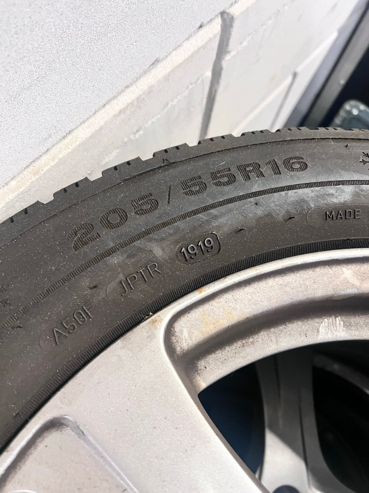 Dunlop Winter Sport 205/55R16 Winterbanden op velg, Gebruikt, 16 inch, Banden en Velgen, Personenwagen