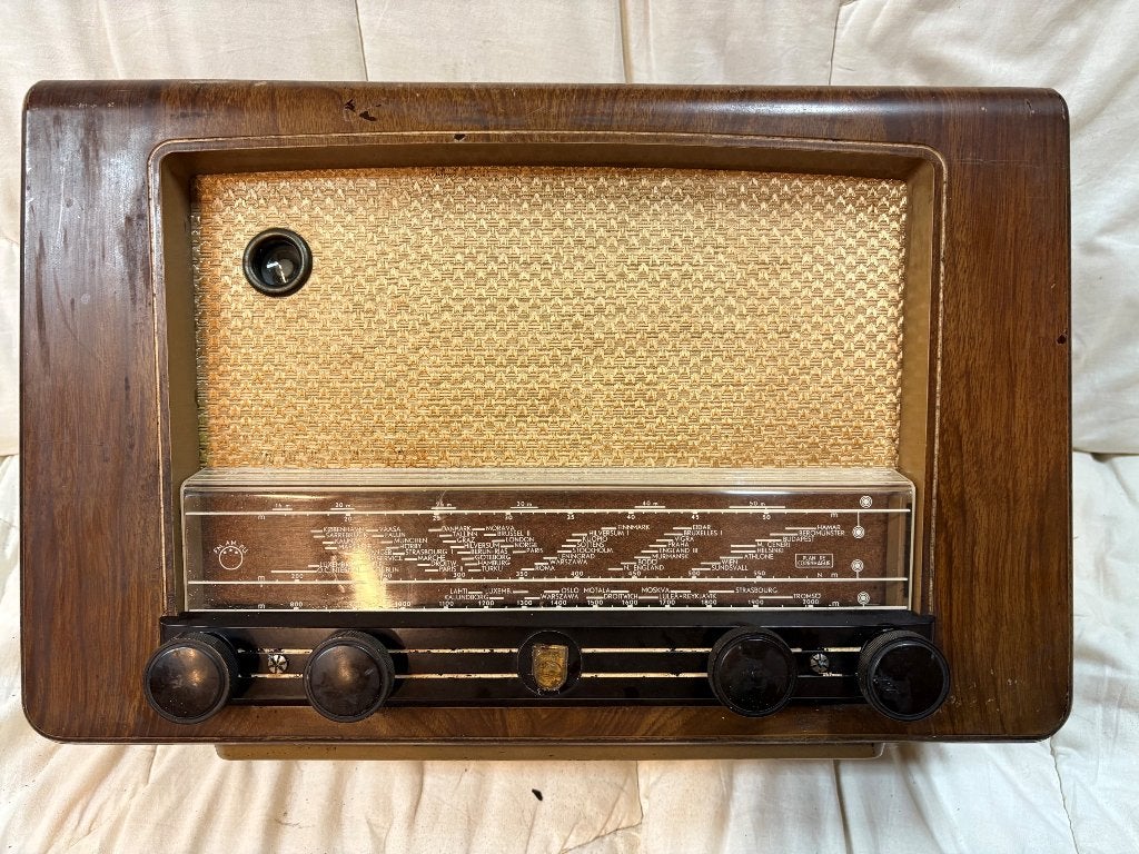 Antieke Philips radio, omgebouwd naar Bluetooth., Ophalen of Verzenden