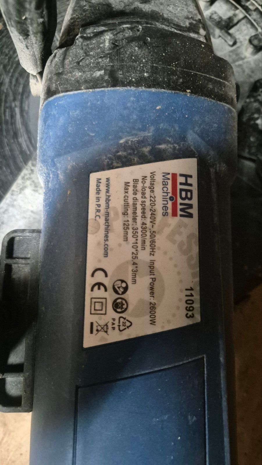 HBM Machines Doorslijpmachine 2600W - Krachtig, Betrouwbaar, Ophalen, Gebruikt, 70 mm of meer, Overige typen