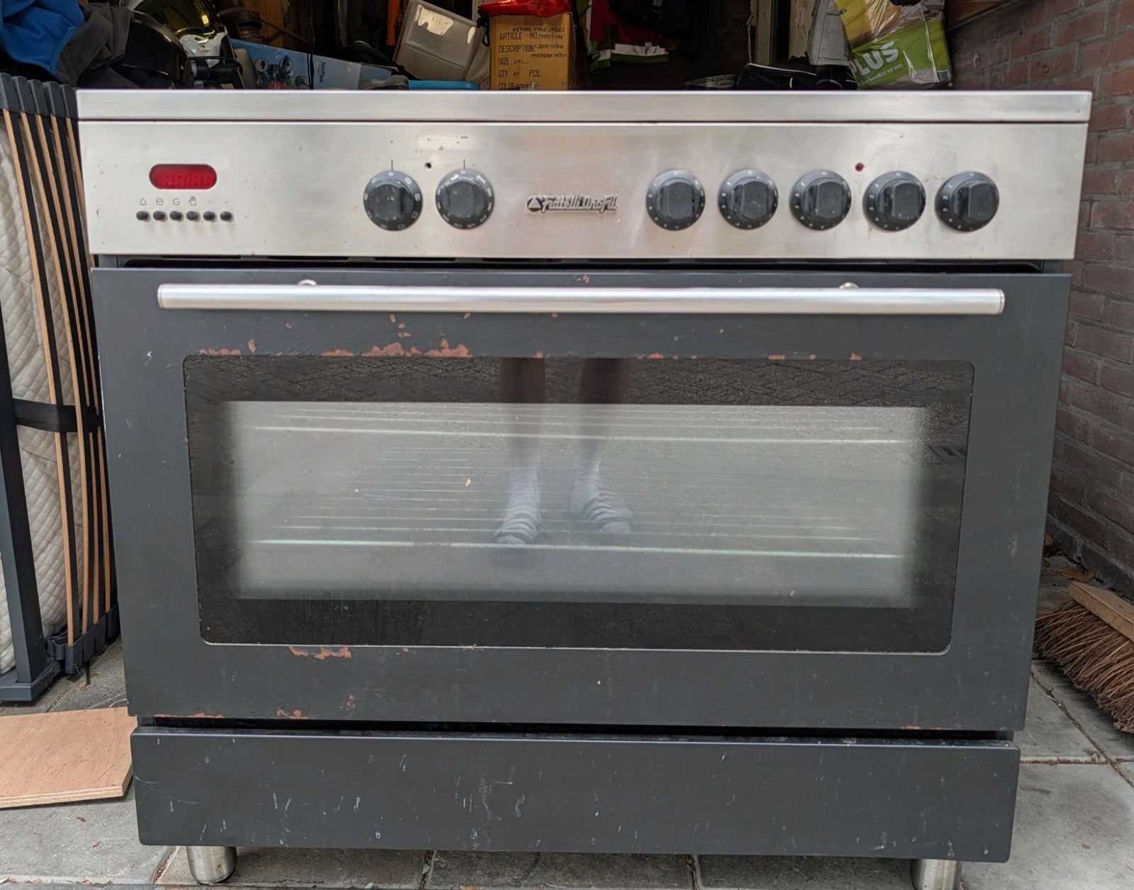 Fratelli Onofri Fornuis met Keramische Kookplaat, Witgoed en Apparatuur, Fornuizen, Ophalen, Gebruikt, 60 cm of meer, Keramisch