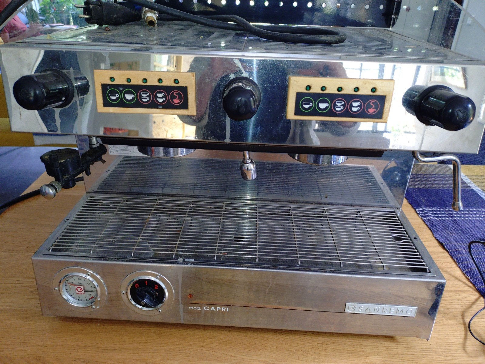 Sanremo Capri Espressomachine - Gebruikt, Witgoed en Apparatuur, Koffiezetapparaten, Gebruikt, Espresso apparaat, 10 kopjes of meer
