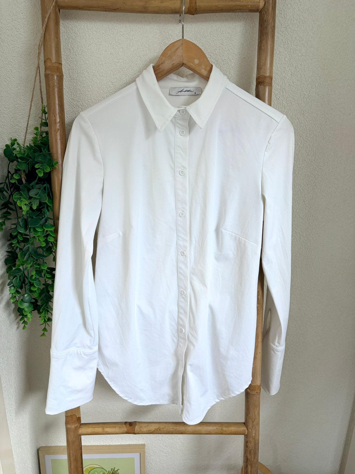 Ambika travelstof blouse wit maat S, Kleding | Dames, Ophalen of Verzenden, Zo goed als nieuw, Maat 36 (S), Wit