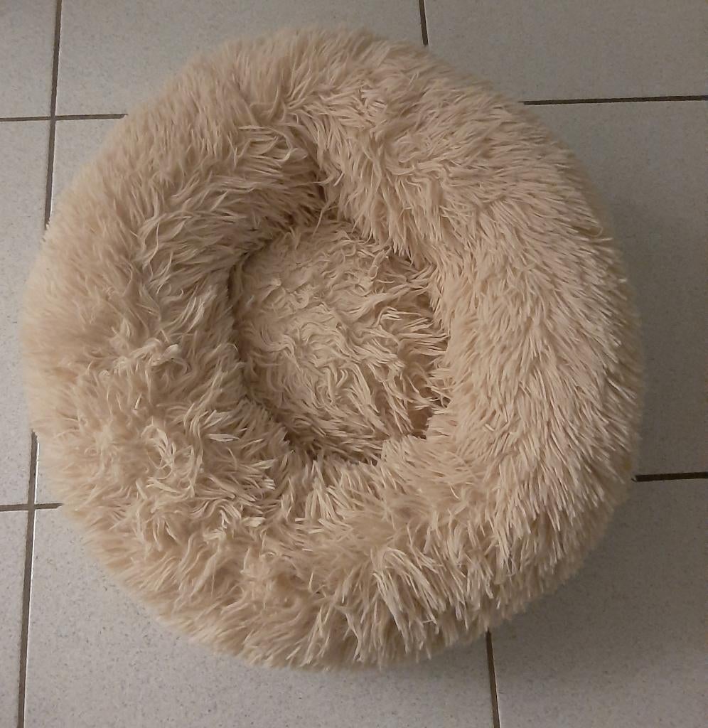 beige donut kattenmand, Dieren en Toebehoren, Kattenmanden, Zo goed als nieuw, Polyester, Ophalen