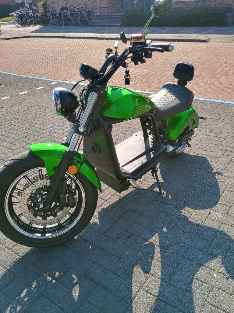 E chopper met geel kenteken echte eyecatchers Kawasaki groen, Elektrisch, Zo goed als nieuw, Ophalen, Overige merken
