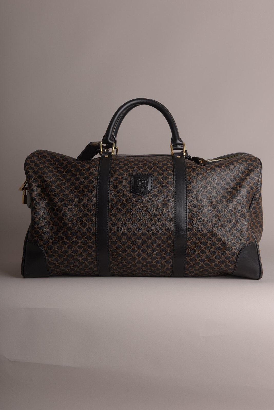 Céline Macadam Travel Bag, 40 tot 60 cm, 30 cm of meer, Bruin, Minder dan 35 cm