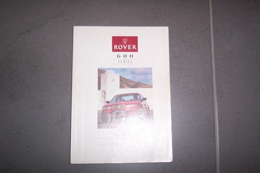 Gebruikershandleiding voor ROVER 600 series 1993/1999, Ophalen of Verzenden