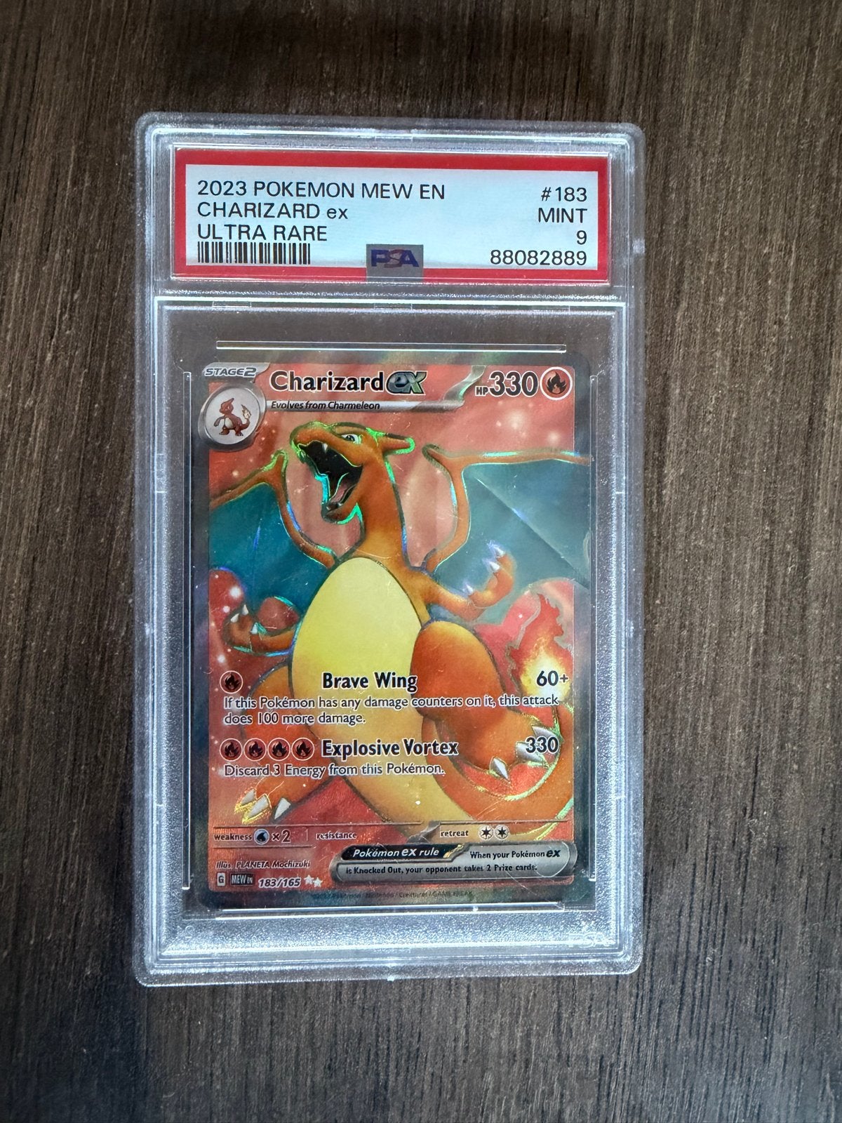 Charizard ex Full Art 151 PSA 9, Ophalen of Verzenden, Zo goed als nieuw, Losse kaart