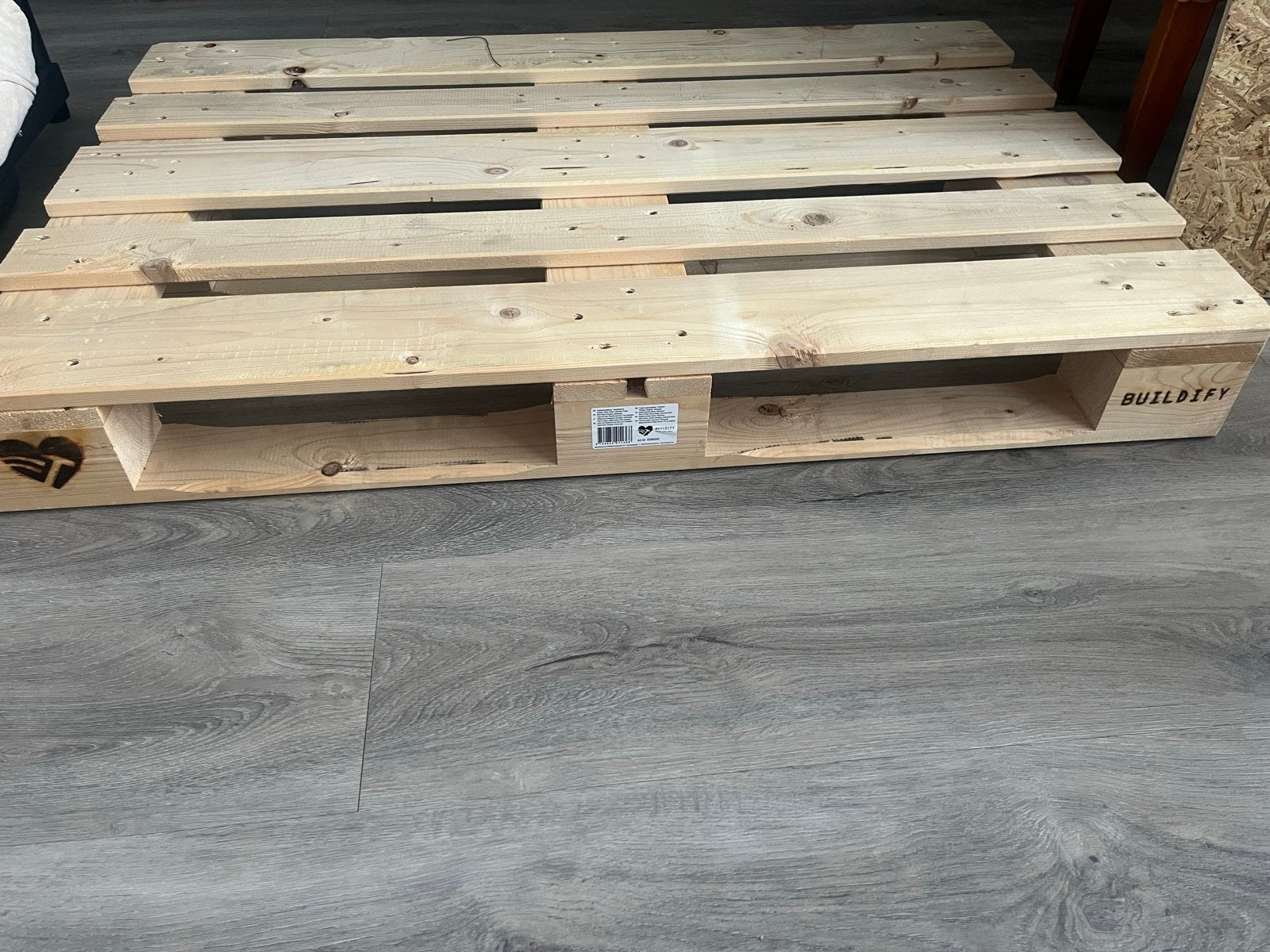 Pallet met 2 platen (80x120 en 2x 60x80), Gebruikt, 25 tot 50 mm, Ophalen of Verzenden, Pallet