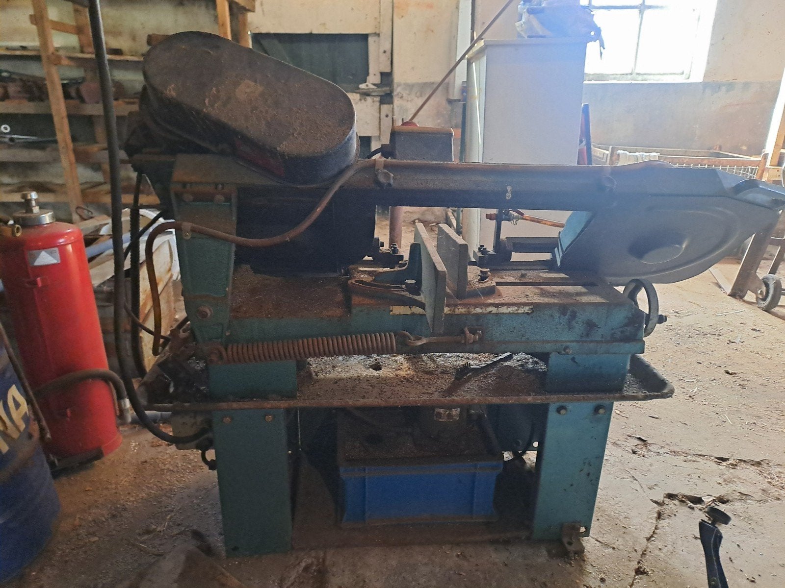 Huvema Bandzaag - Robuuste Metaalzaagmachine, Doe-het-zelf en Verbouw, Ophalen, Gebruikt, Huvema, Lintzaag