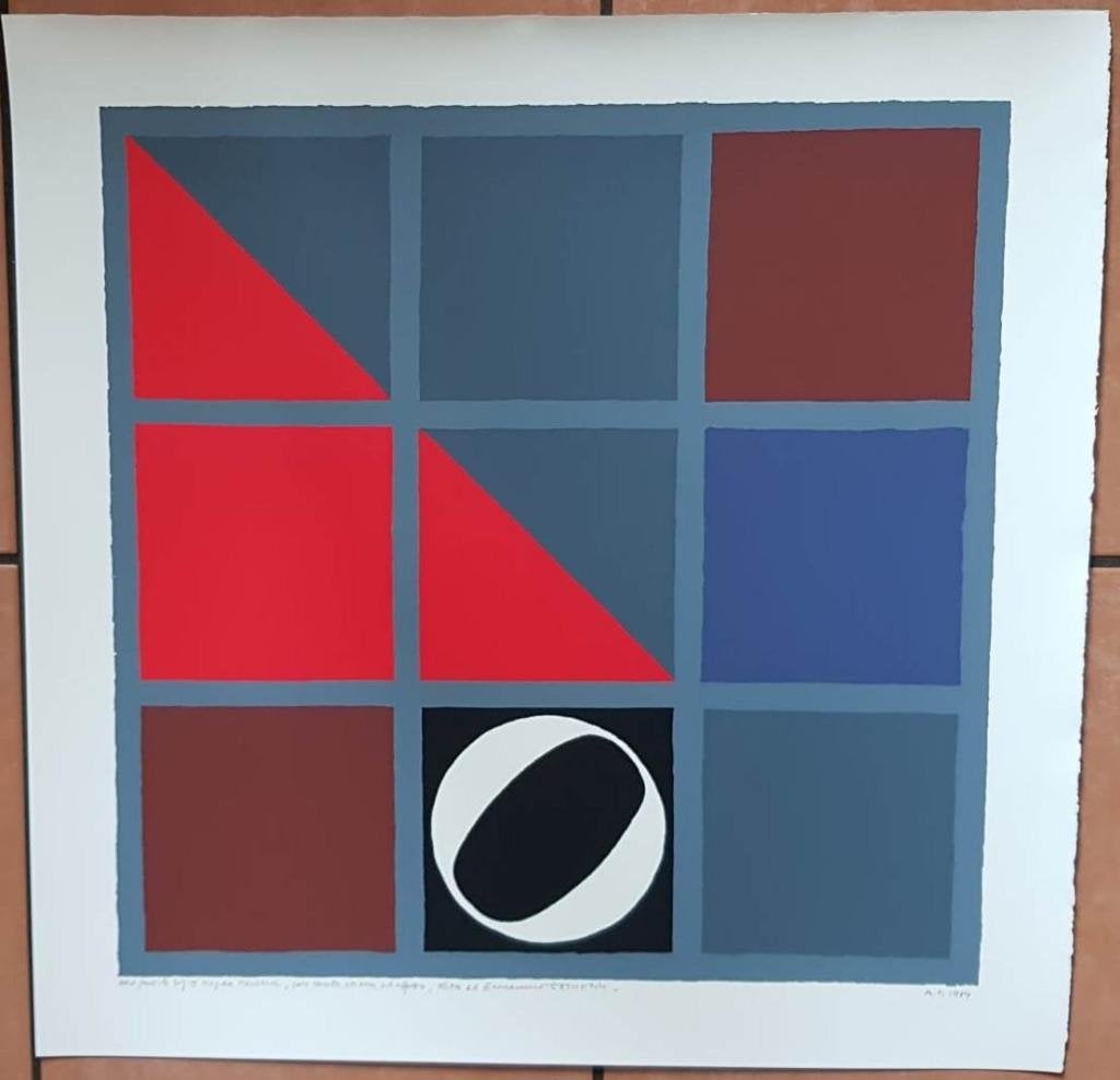 Ermanno Leinardi(1933)Kl Lithografie"Nieuwe Figuratie"Ges Ge, Abstract, Gesigneerd, Ophalen of Verzenden, Lithografie