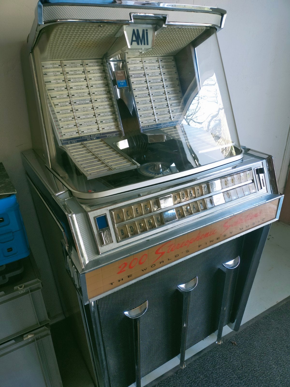 supermooie originele Ami K 200 select. zie tekst en foto, Verzamelen, Automaten | Jukeboxen, Ophalen, Gebruikt, 1950 tot 1960