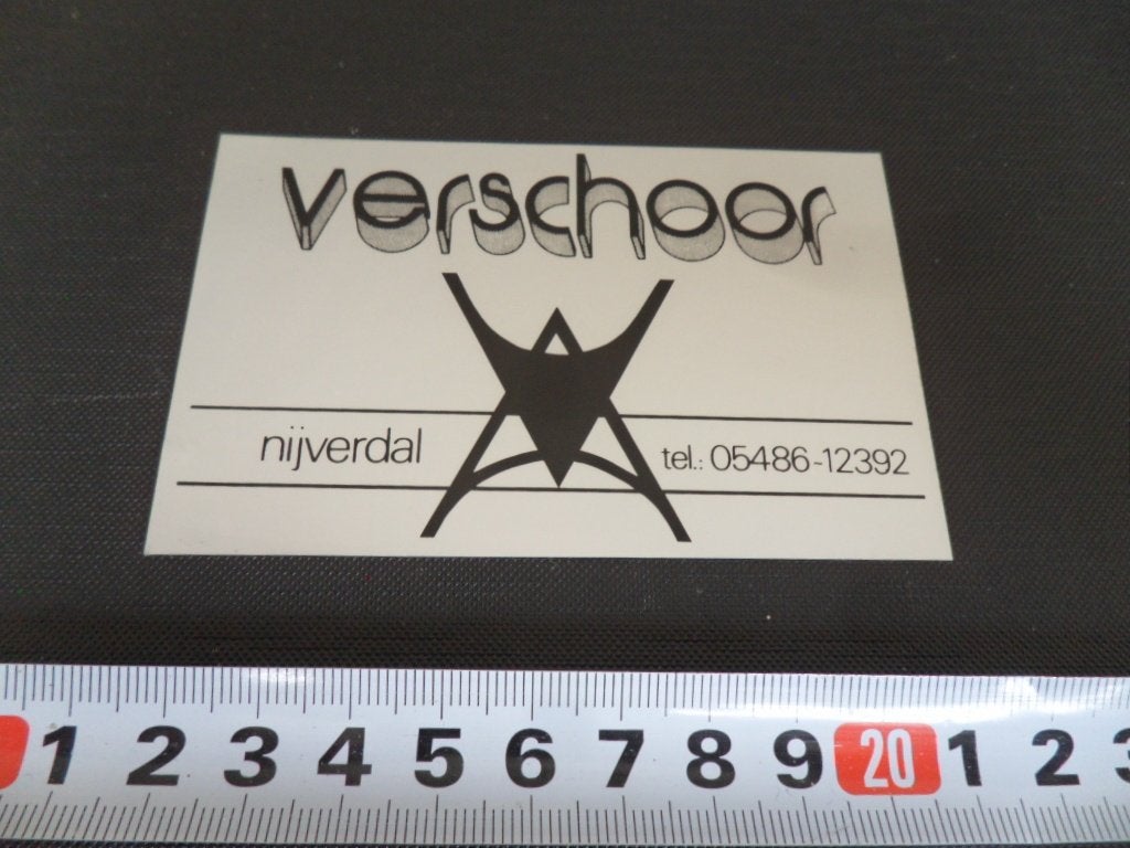 sticker nijverdal VERSCHOOR, Verzamelen, Ophalen, Zo goed als nieuw