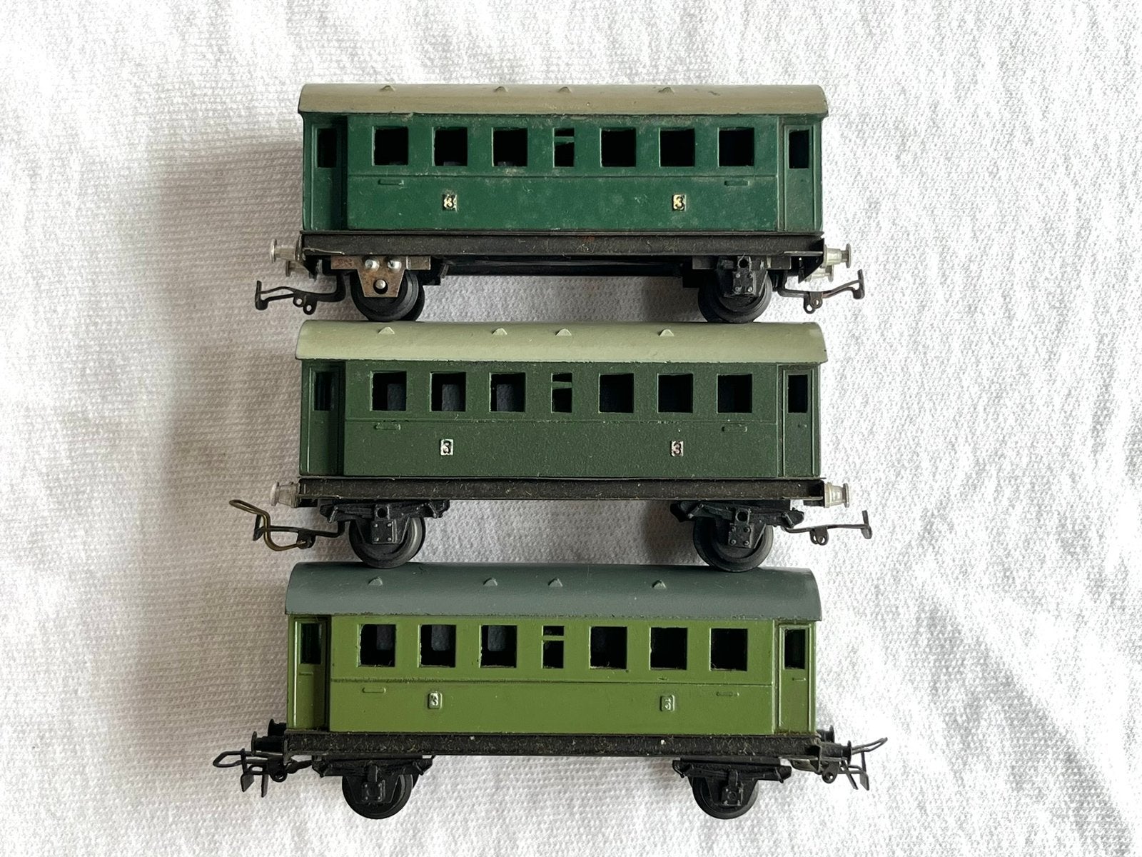 3x Piko DB 3e klas Donderbussen H0, Gebruikt, Gelijkstroom, Wagon, Piko