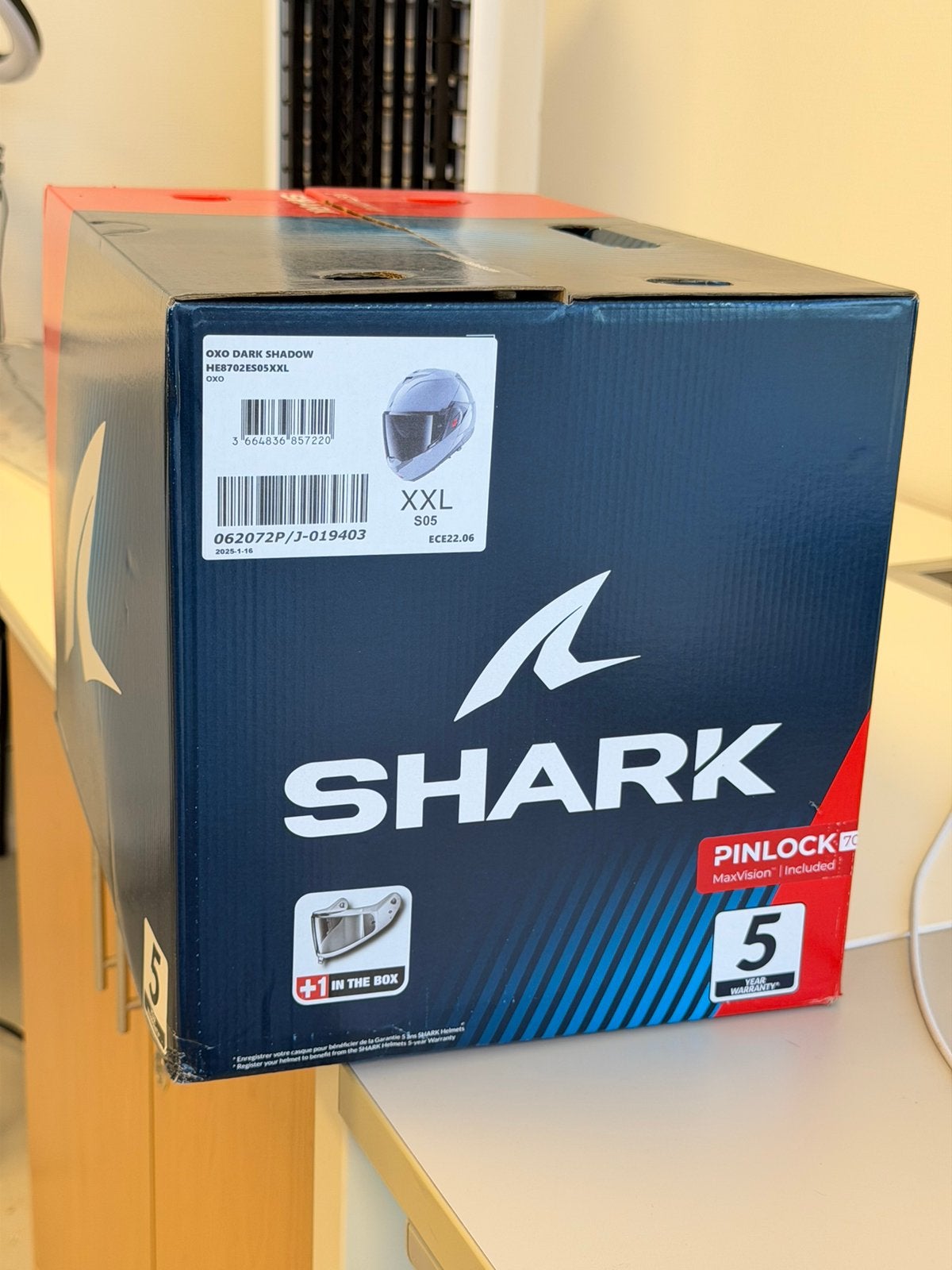 Shark OXO Dark Shadow S05 Systeemhelm XXL (63-65 cm) Nieuw, Nieuw met kaartje, Systeemhelm, Dames, Shark