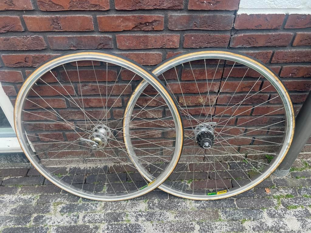 Wielset Campagnolo Record | Mavic - Retro/Vintage, Fietsen en Brommers, Fietsonderdelen, Wiel, Gebruikt, Ophalen of Verzenden