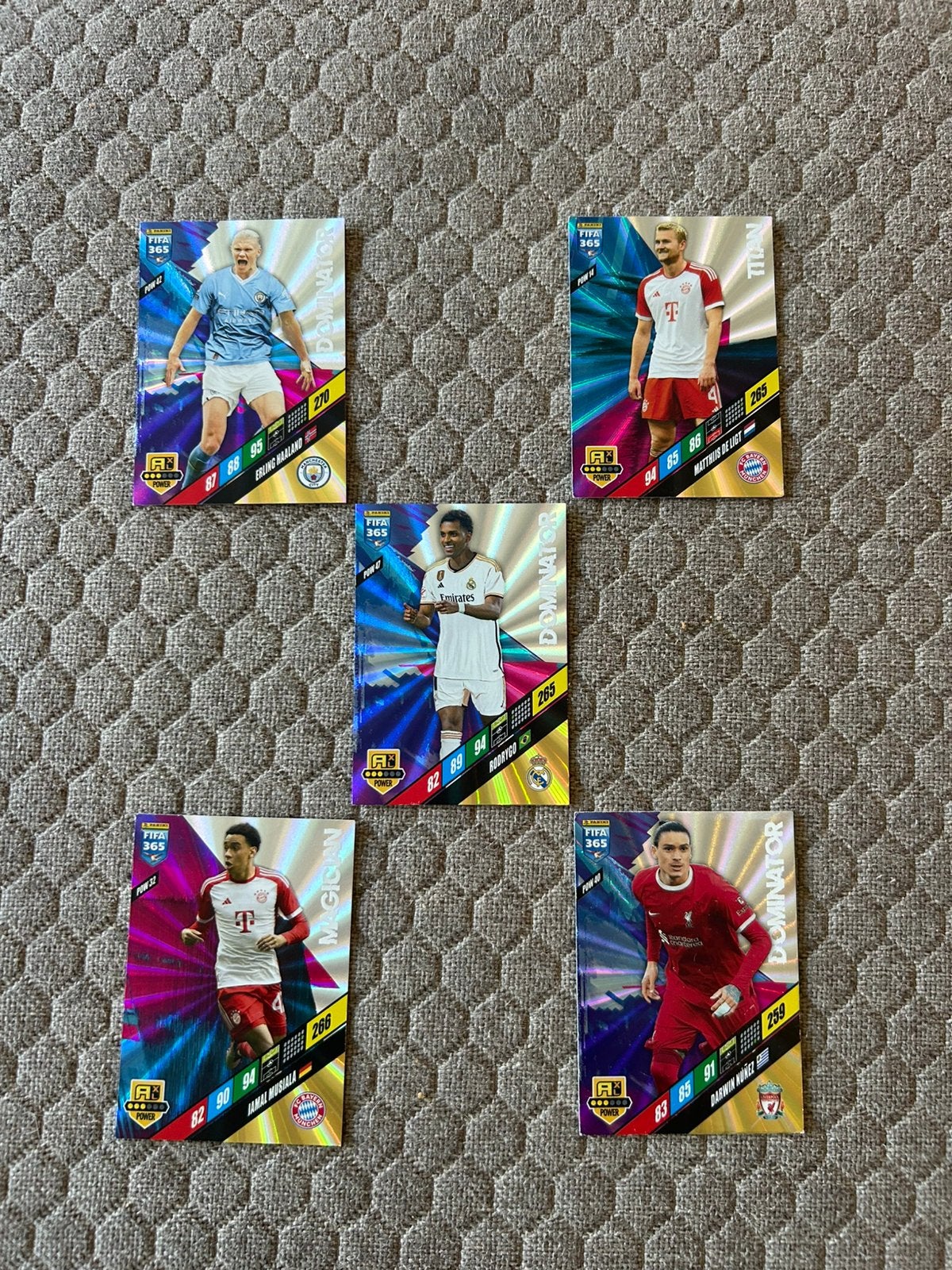 Panini FIFA kaarten Haaland Musiala Nunez De Ligt Rodrygo, Ophalen of Verzenden, Zo goed als nieuw, Meerdere plaatjes