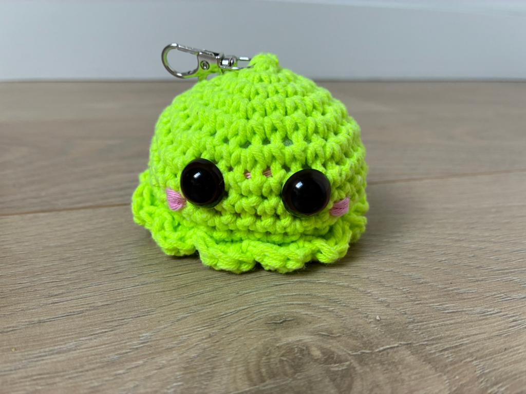 Gehaakte inktvis/sleutelhanger, Ophalen of Verzenden, Nieuw, Knuffel of Figuurtje