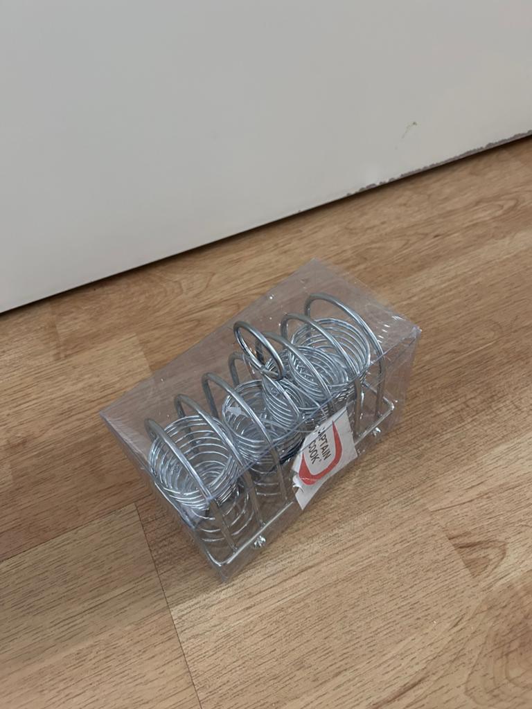 Toaster met 4 eierdopjes, Overige typen, Ophalen, Nieuw, Zilver