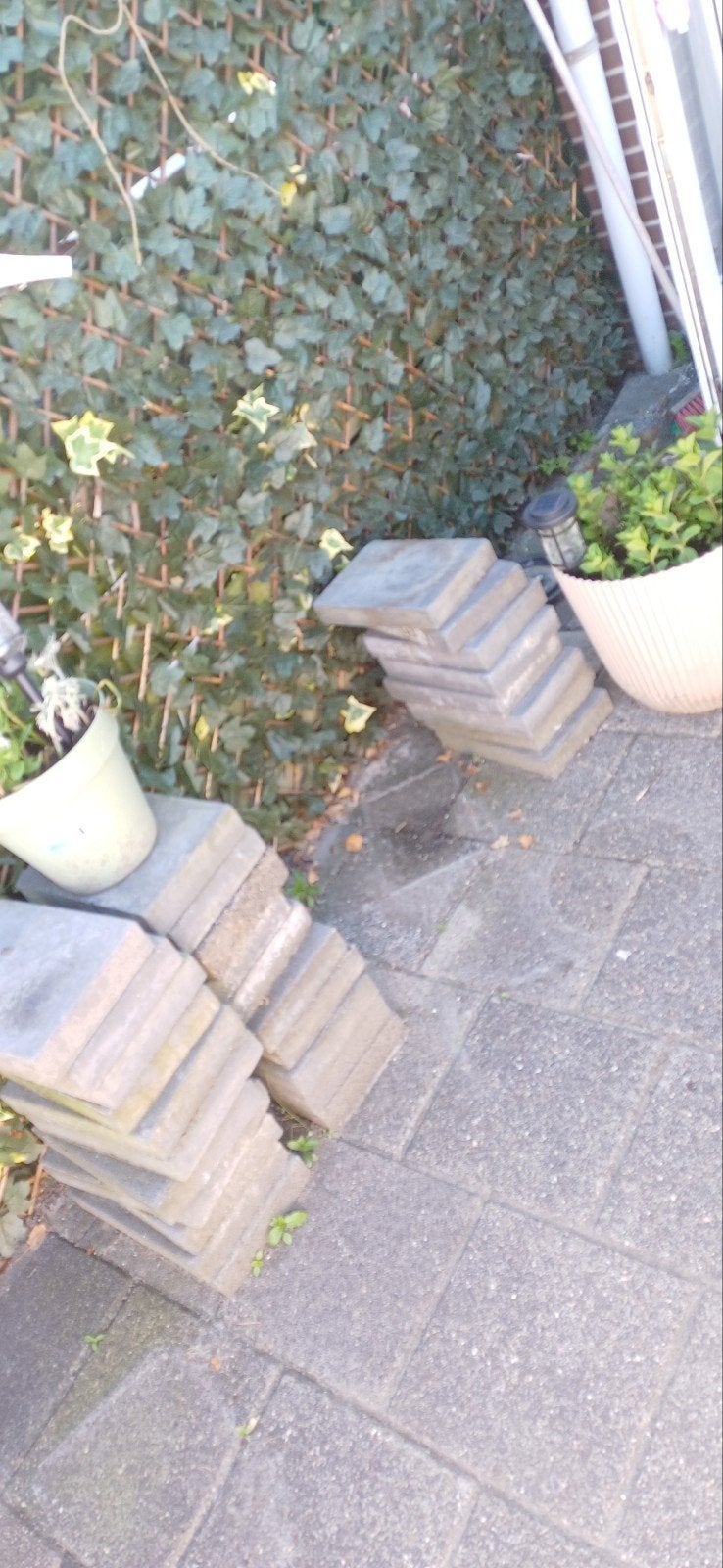 Tegels, ideaal voor tuin of pad, Ophalen, Gebruikt, Beton, Terrastegels