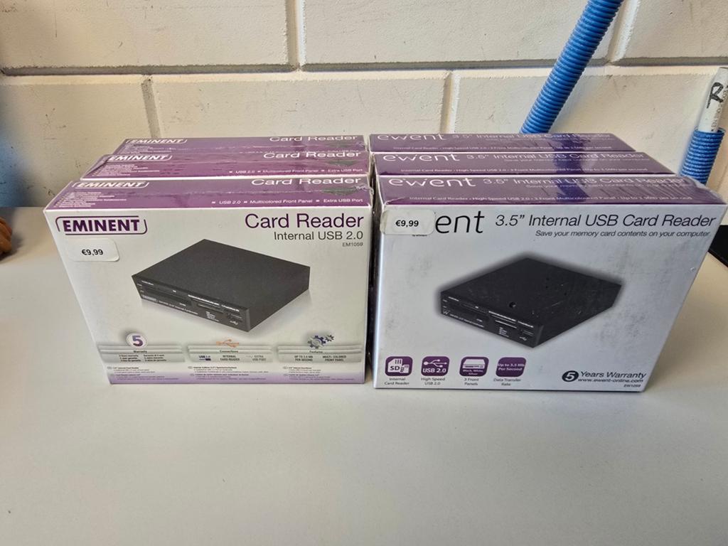 6x Eminent/Ewent 3.5'' Internal USB Card reader EW1059 R4, Ophalen of Verzenden, Nieuw, Eminent