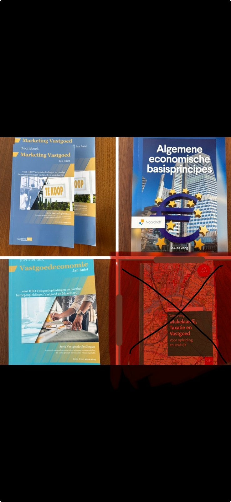 Pakket Studieboeken vastgoedkunde, Boeken, Ophalen of Verzenden, Zo goed als nieuw, Overige niveaus