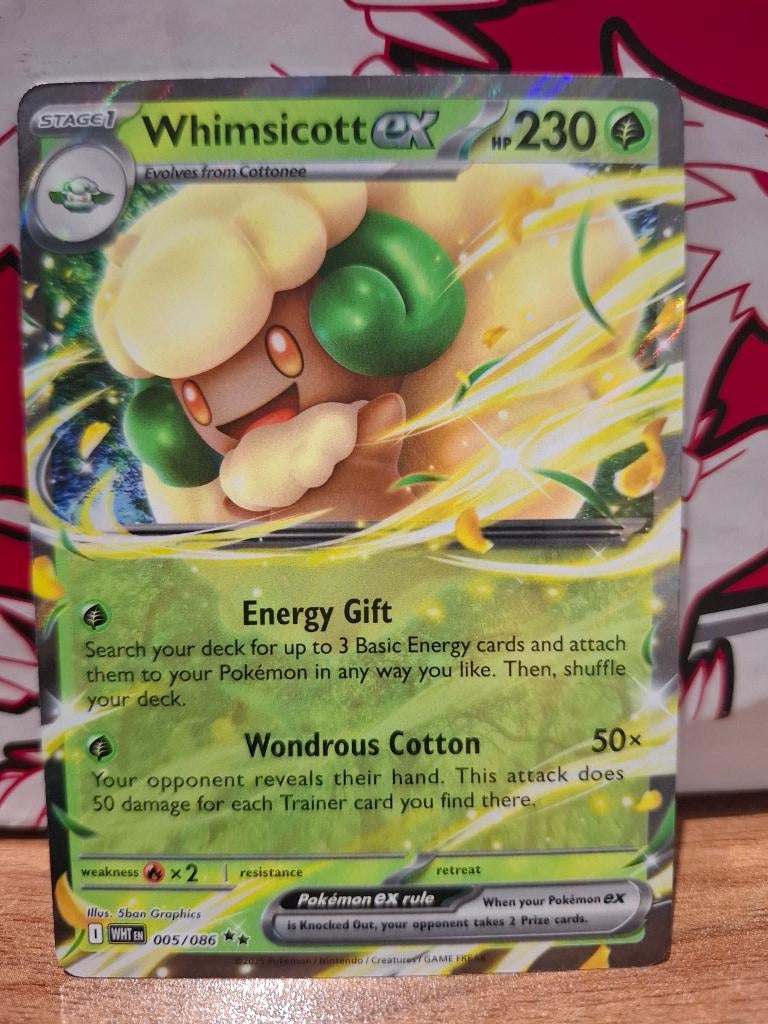 Pokemon Whimsicott EX WHT 005/086, Ophalen of Verzenden, Nieuw, Losse kaart