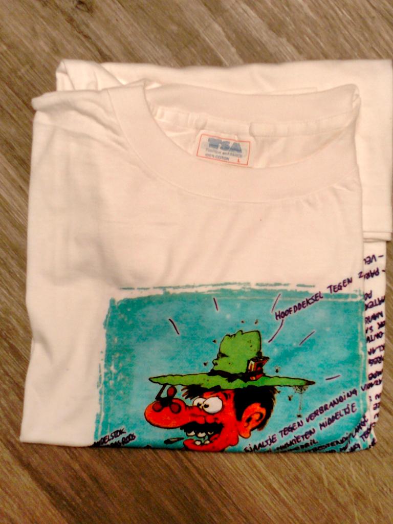 Roy Vogelzang 1995 padvinder boswachter strip reclame shirt, Ophalen of Verzenden, Overige figuren, Zo goed als nieuw, Overige typen