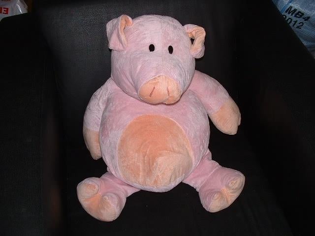 SLIGRO VARKEN VELOURS ROZE MET BEIGE SNUIT BUIKJE EN, Kinderen en Baby's, Ophalen of Verzenden, Nieuw, Overige typen