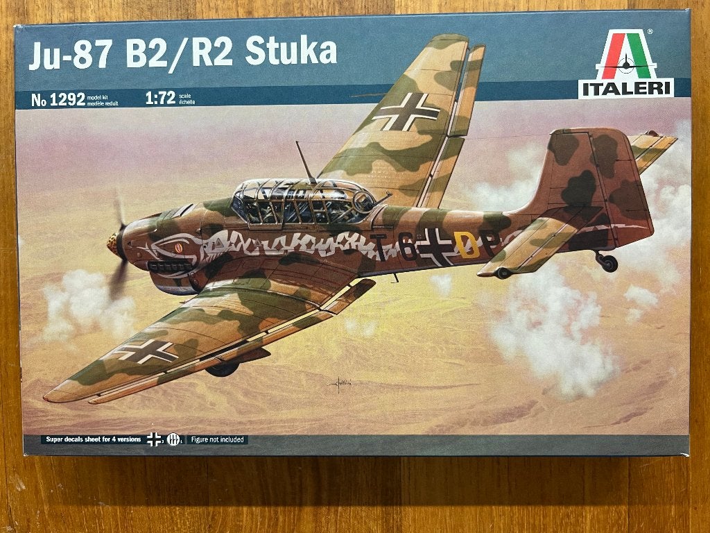 Italeri Ju-87 B2/R2 Stuka 1:72 bouwpakket - 1292, 1:72 tot 1:144, Italeri, Nieuw, Ophalen of Verzenden