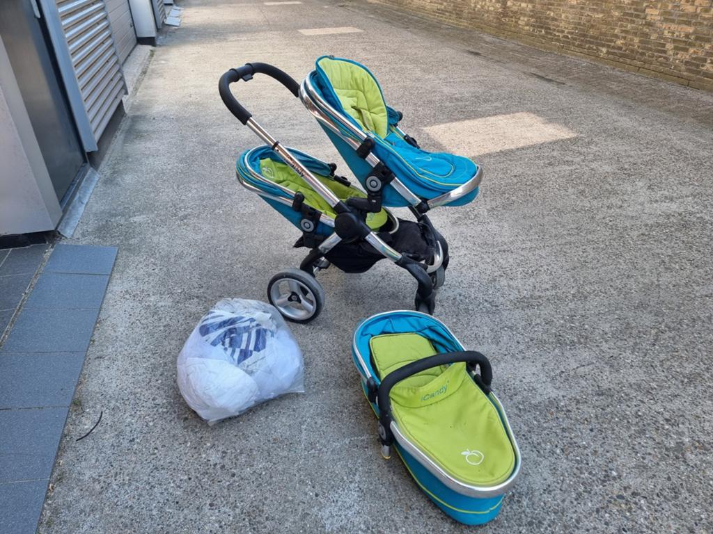 iCandy Duo Kinderwagen - Compleet met Reiswieg, Gebruikt, Duowagen, Ophalen, Kinderwagen