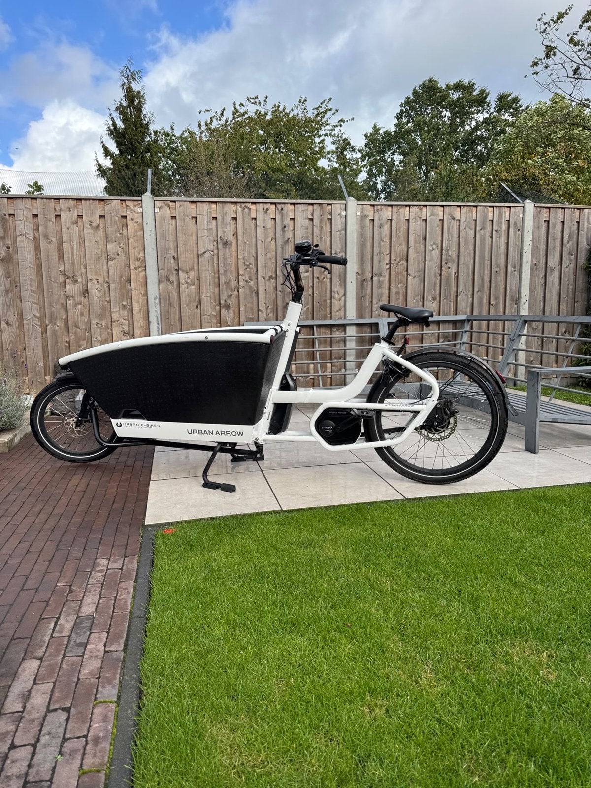 Urban Arrow Family Bakfiets - Elektrisch met Huif, Gebruikt, Elektrisch, 2 kinderen, Schijfrem