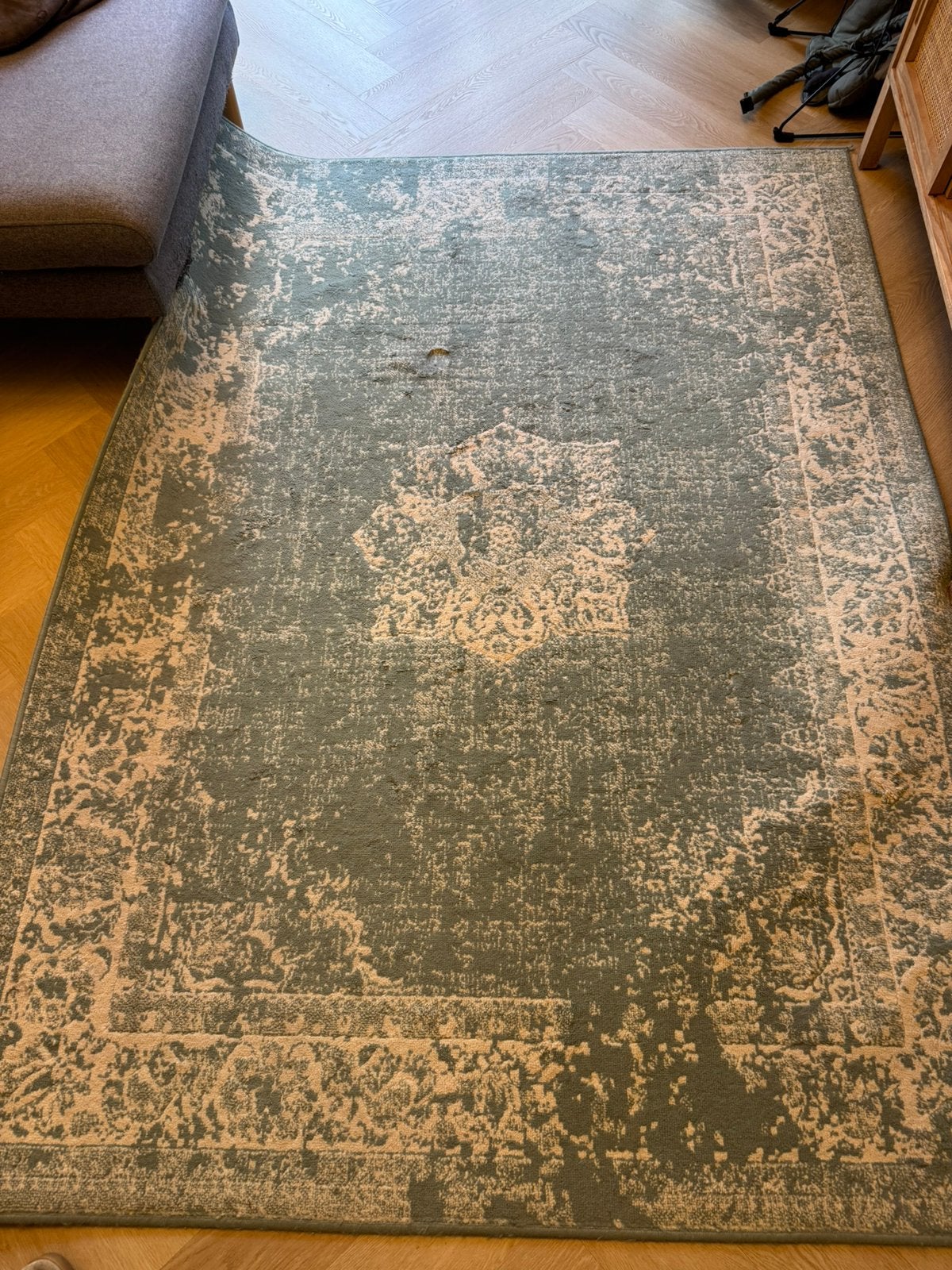 Groen kleed, Huis en Inrichting, Ophalen, Gebruikt, 150 tot 200 cm, Vintage