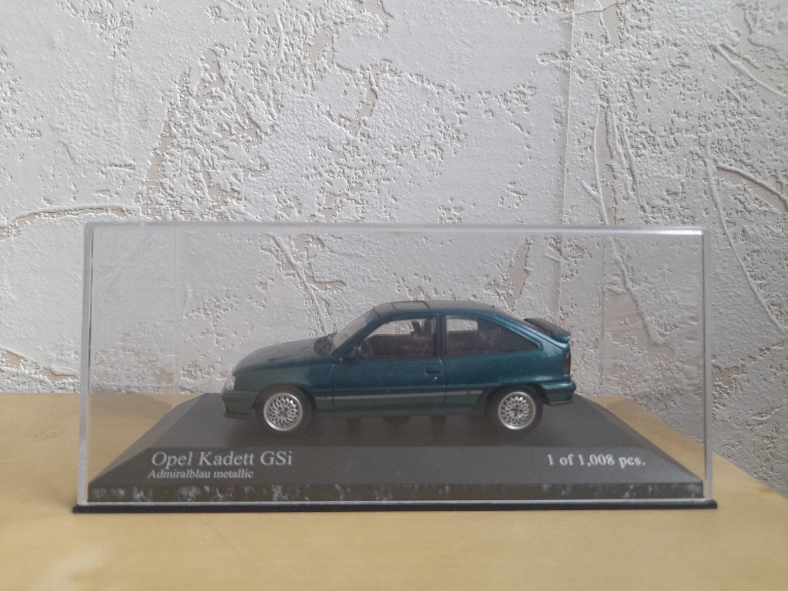 Opel Kadett E Gsi Blue Metalic 1989 Minichamps 1:43 (box), Hobby en Vrije tijd, Modelauto's | 1:43, Ophalen of Verzenden, Zo goed als nieuw