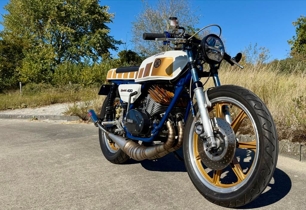 Unieke Yamaha RD400 Special - Klassieke Caféracer, 400 cc, 2 cilinders, Sportuitlaat, Nieuw