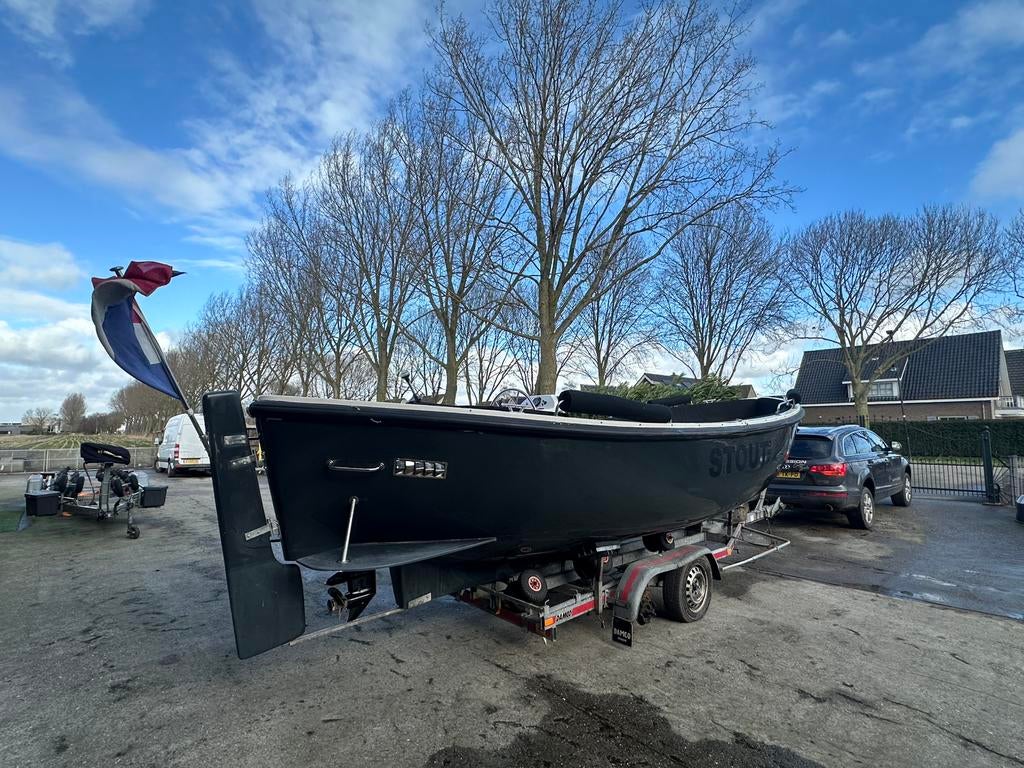 Stout 750 Mercury 25 pk EFI, Watersport en Boten, Sloepen, Ophalen, 6 meter of meer, Aluminium, Zo goed als nieuw