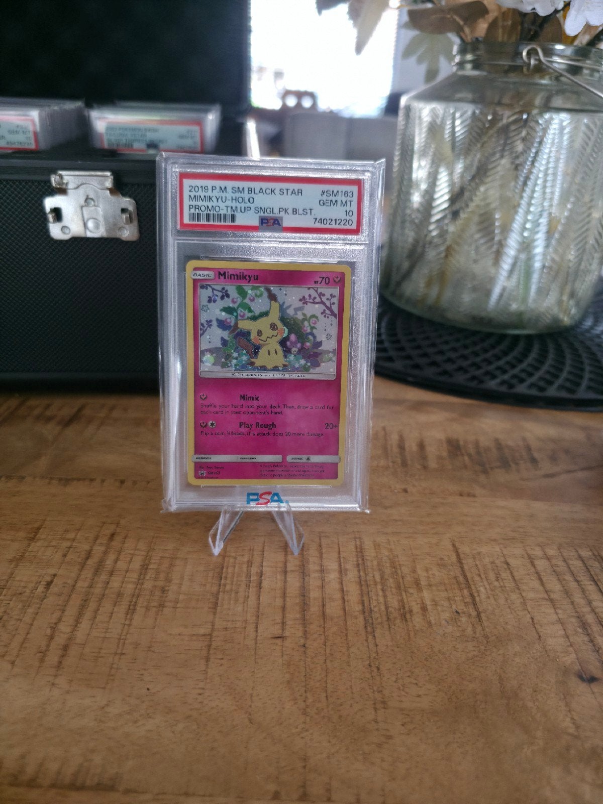 Mimikyu SM163 Team Up Black Star Promo PSA 10, Ophalen of Verzenden, Nieuw, Losse kaart