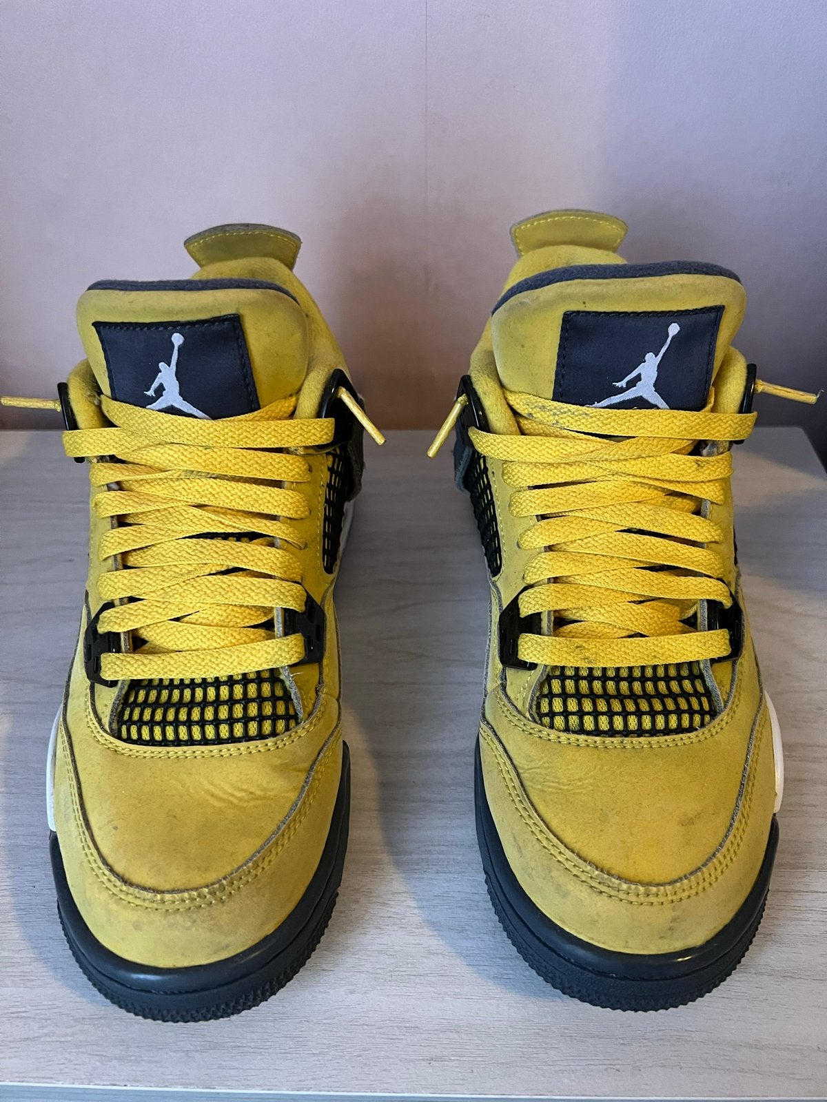 Nike Air Jordan 4 Retro (GS) 36,5 - Lightning, Kleding | Dames, Schoenen, Ophalen, Gedragen, Geel, Sneakers of Gympen