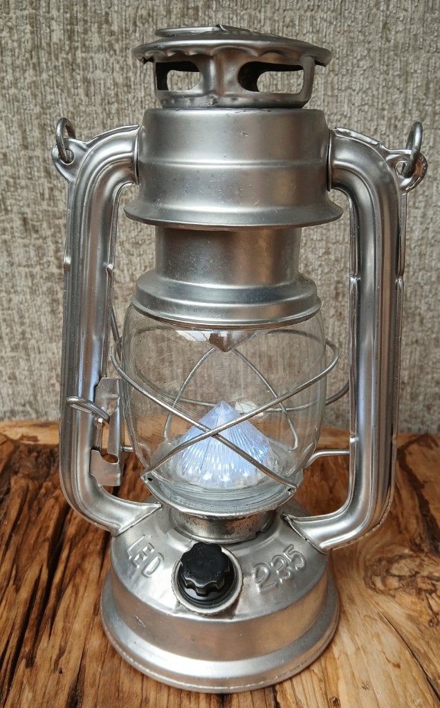 Stormlamp verzinkt 25cm LED – warm white, Led-lamp, Minder dan 30 watt, Overige fittingen, Ophalen of Verzenden