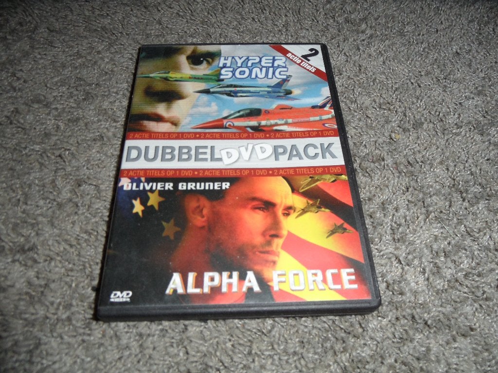 Originele Dubbel DVD Pack: Hyper Sonic / Alpha Force, Vanaf 12 jaar, Ophalen of Verzenden, Gebruikt, Actie