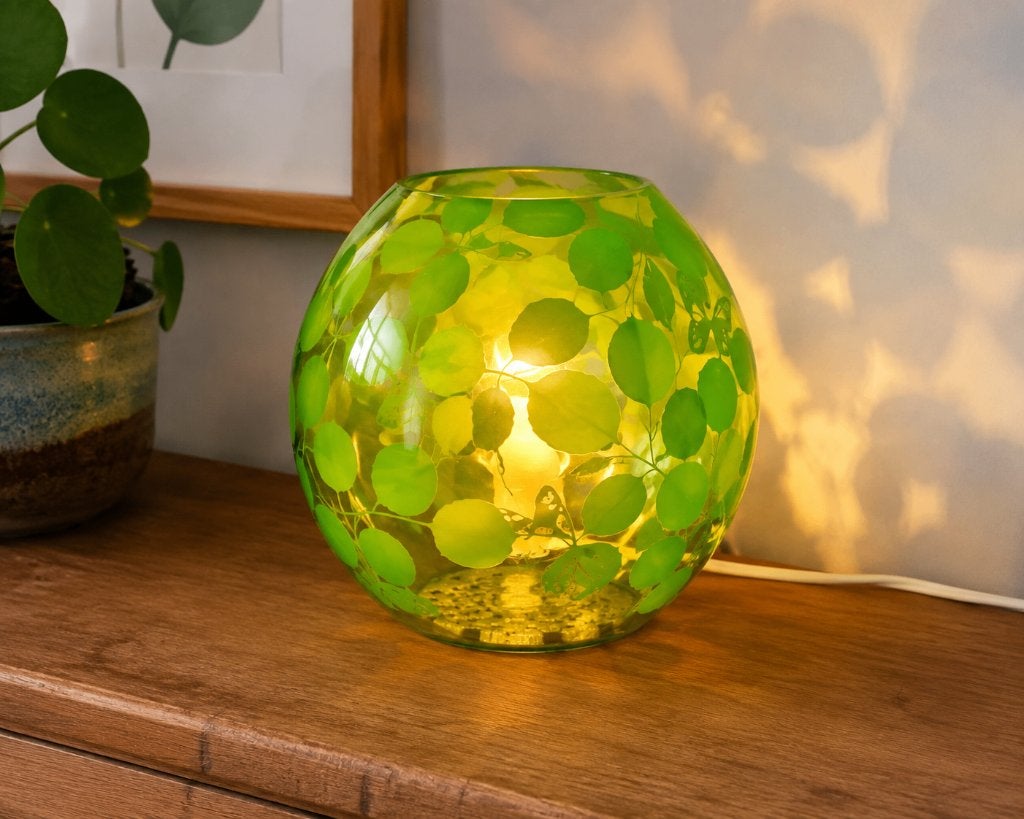 IKEA KNUBBIG tafellamp groen glas – Michiko Nakata vintage, Verzamelen, Ophalen of Verzenden, Huis en Inrichting