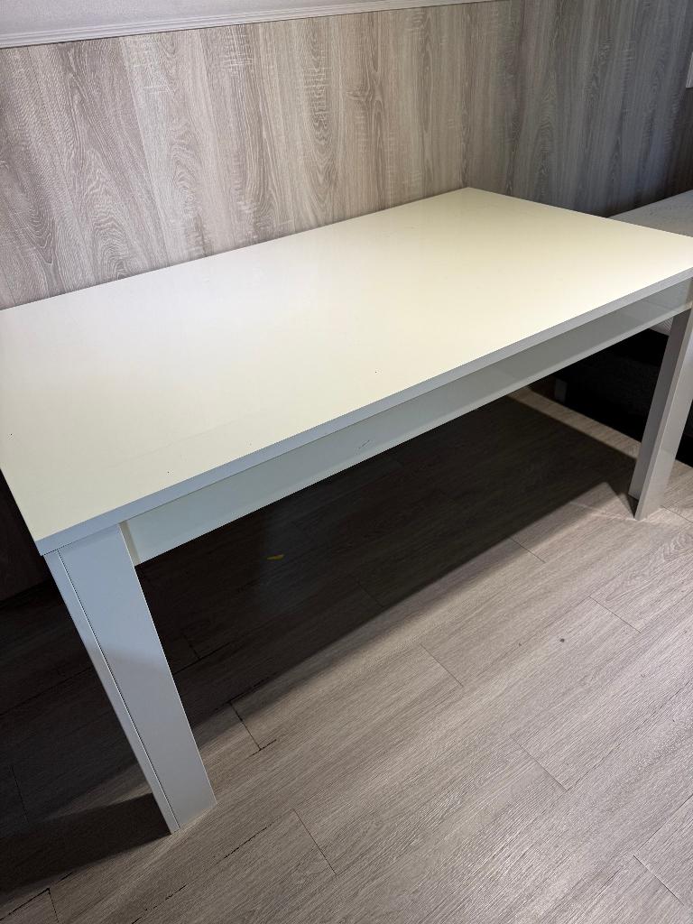eettafel hoogglans wit, Huis en Inrichting, Tafels | Eettafels, 50 tot 100 cm, Zo goed als nieuw, Vijf personen of meer, 150 tot 200 cm