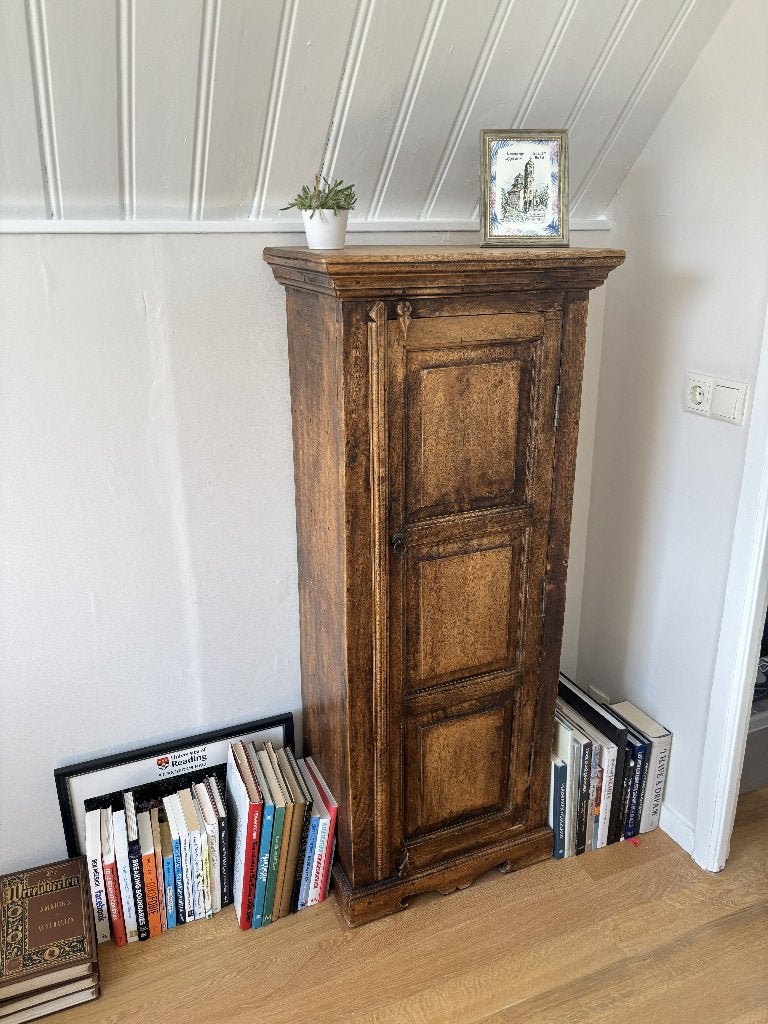 Teakhouten kastje met laden - Koloniale stijl, Huis en Inrichting, Ophalen, Minder dan 50 cm, Gebruikt, 5 laden of meer