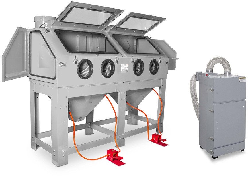 Straalcabine 880 L pro afzuiging MW Tools