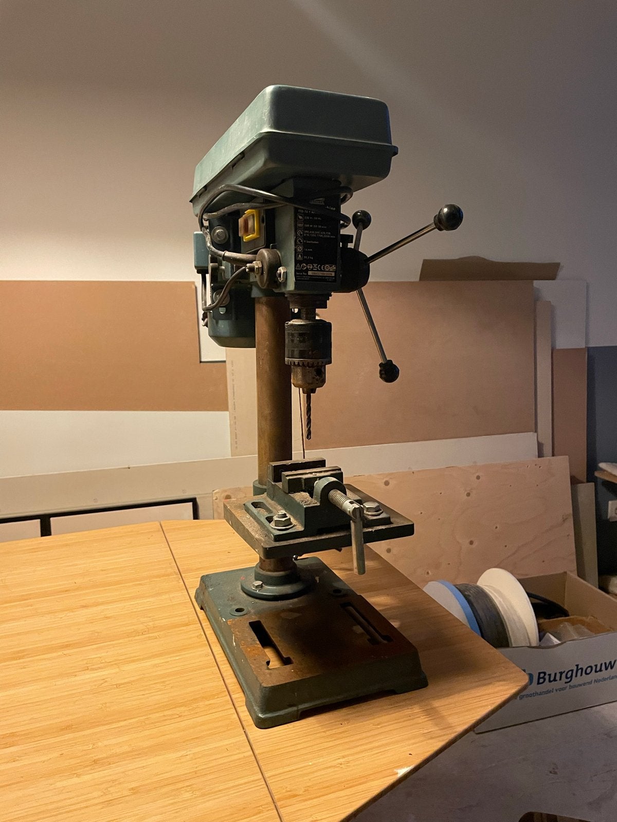 Tafelboormachine Topcraft TTD-16 500W - Gebruikt, Ophalen, Gebruikt, 400 tot 600 watt, Kolomboormachine