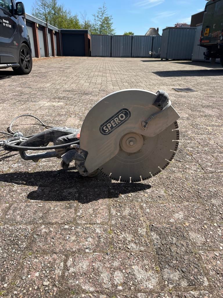 Spero doorslijpmachine - Krachtige zaag voor bouw, Gebruikt, Cirkelzaag, 70 mm of meer, Ophalen of Verzenden