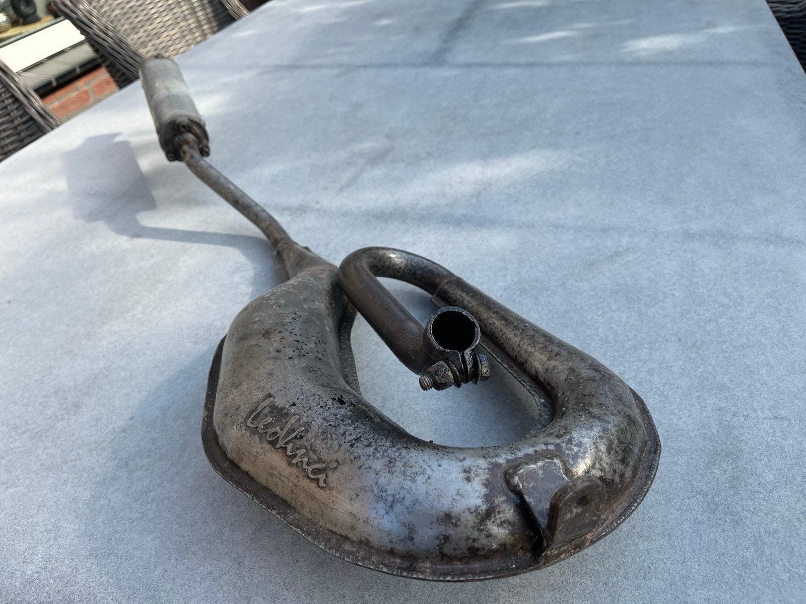 Originele oldskool Leovinci uitlaat Vespa, Ophalen of Verzenden, Gebruikt, Uitlaat