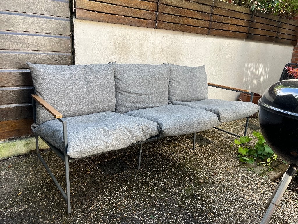 Tuinbank met kussens, Tuin en Terras, Tuinbanken, Ophalen, Gebruikt, Aluminium