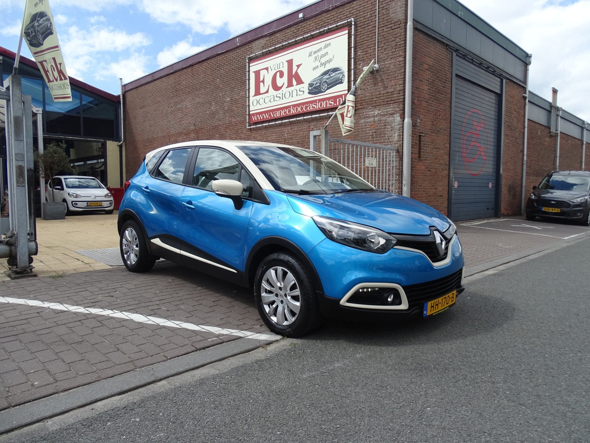 Renault Captur 1.2 TCe Dynamique (bj 2013, automaat), Auto's, Euro 5, Stof, 4 cilinders, Blauw