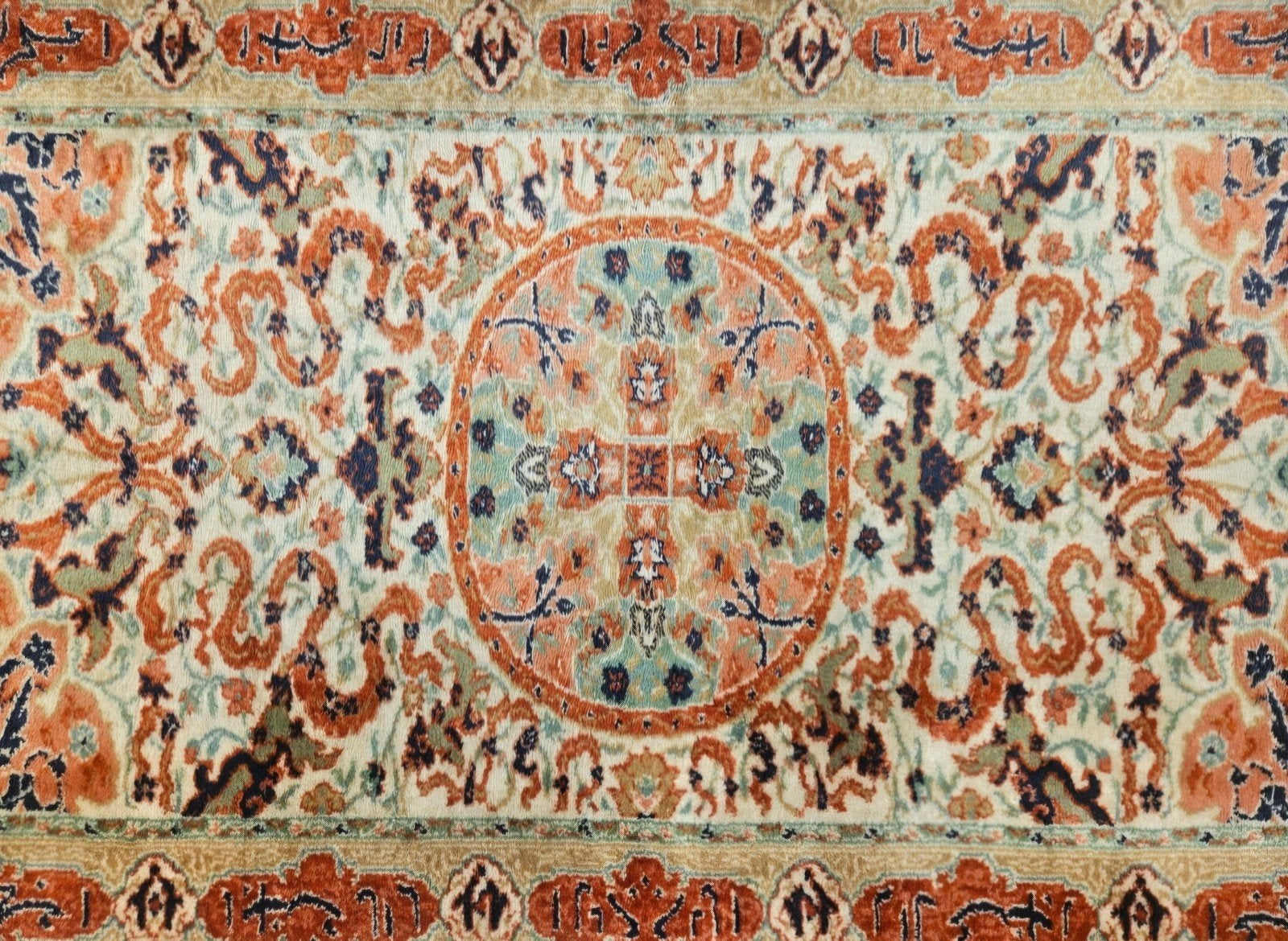 Vintage oosters wol vloerkleed loper floral 91x348cm, Gebruikt, Geel, 200 cm of meer, Www.hypepopup.nl