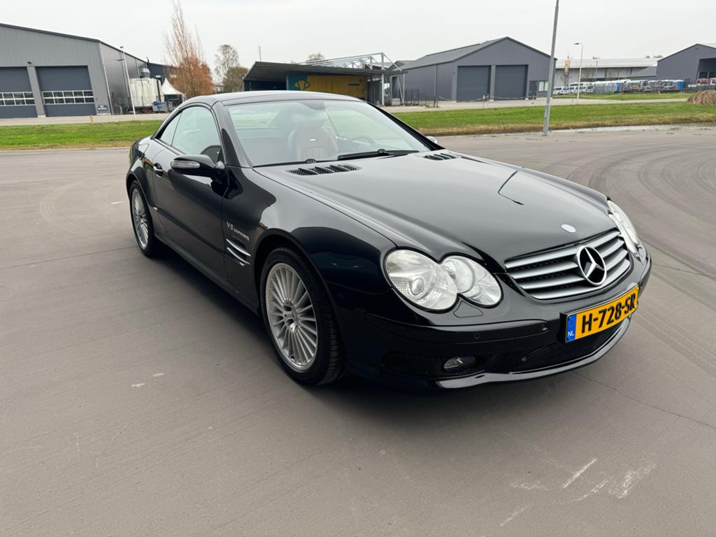 Mercedes-Benz  2005 Zwart met rode lederen bekleding, 501 pk, Cabriolet, Zwart, 1855 kg